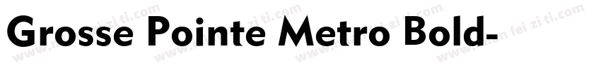Grosse Pointe Metro Bold字体转换